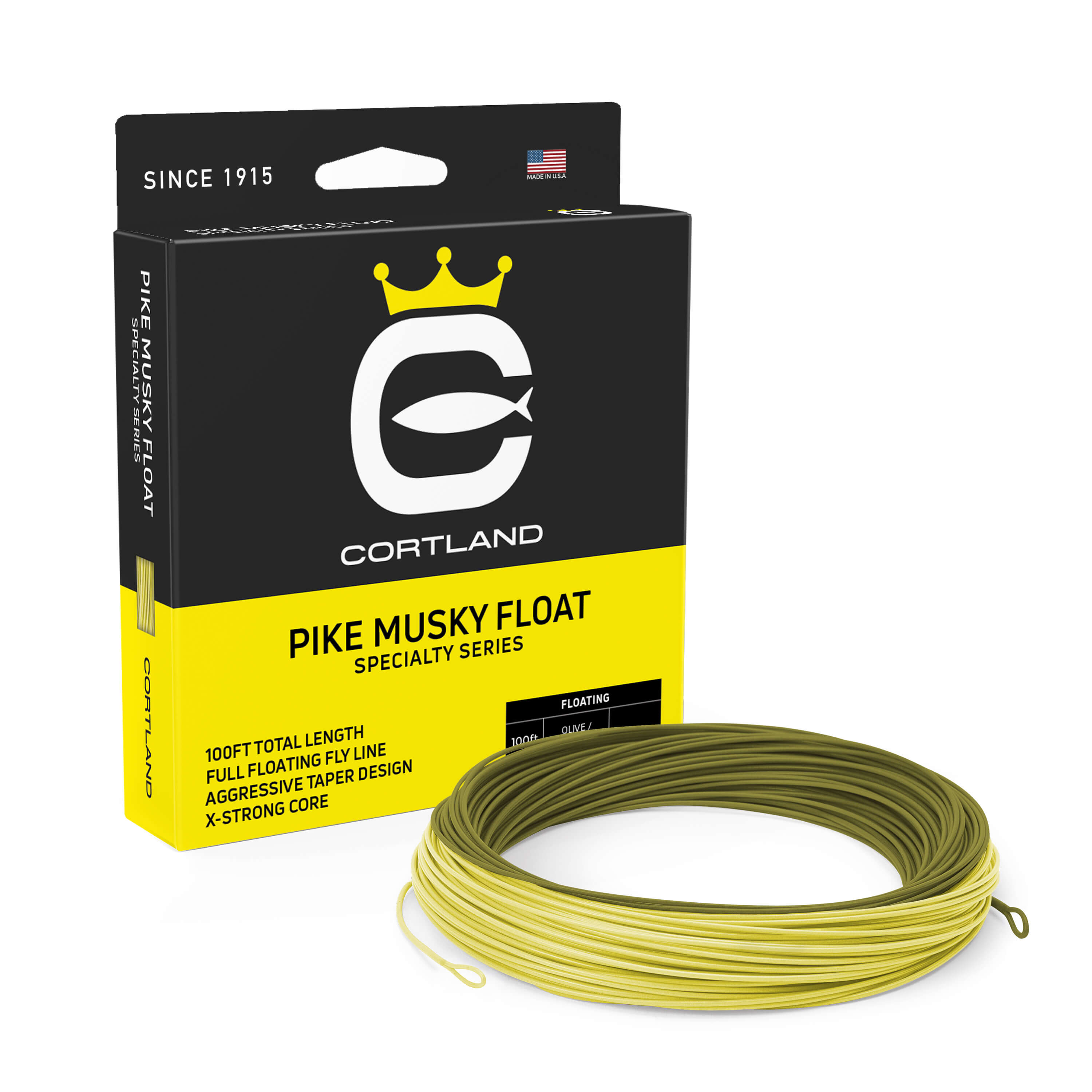 Cortland Precision - Tapered Running Line (welded loop) (100') Floating -  The Fly Shack Fly Fishing