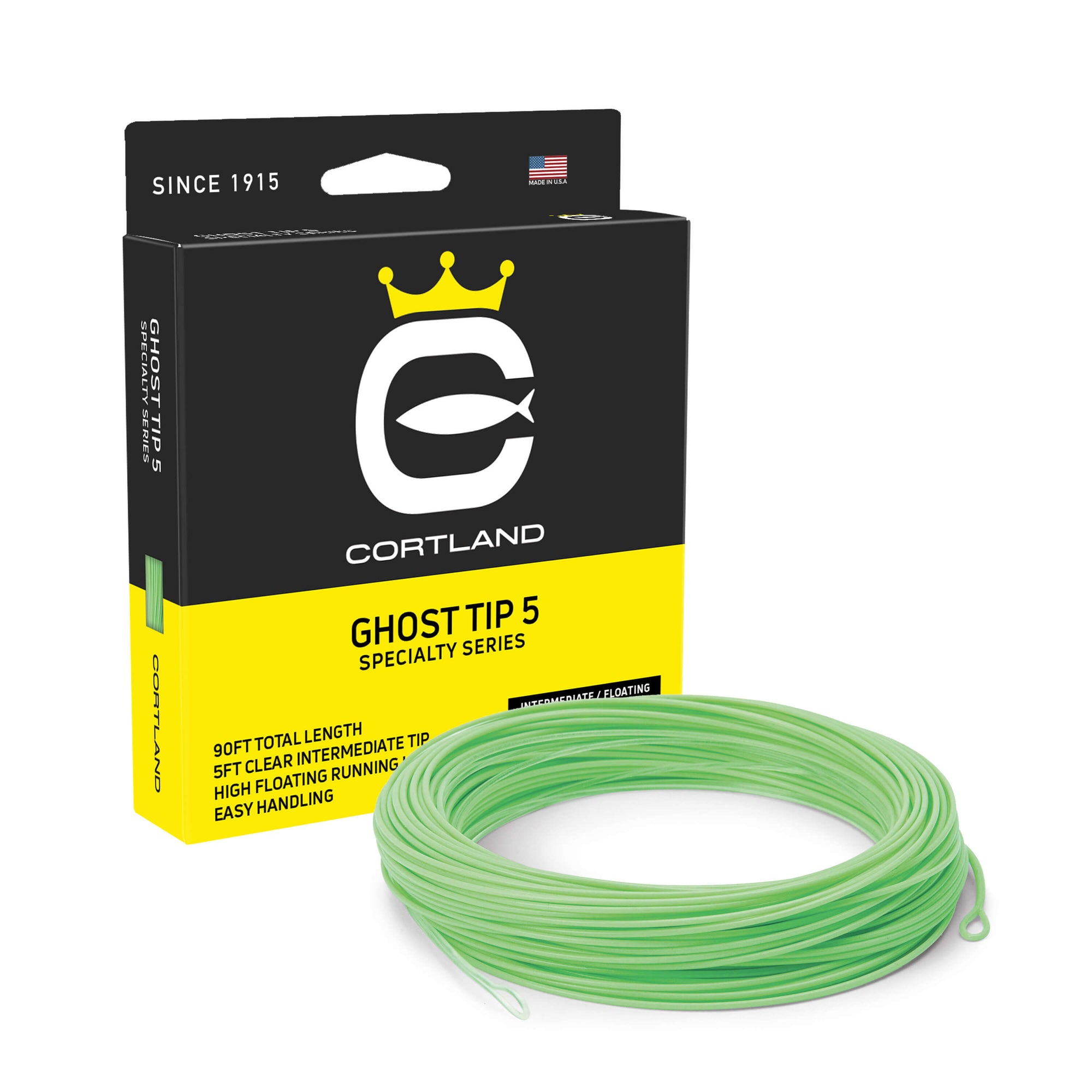 Cortland Specialty Ghost Tip Fly Line WF5F/I; 5 ft. Clear Tip