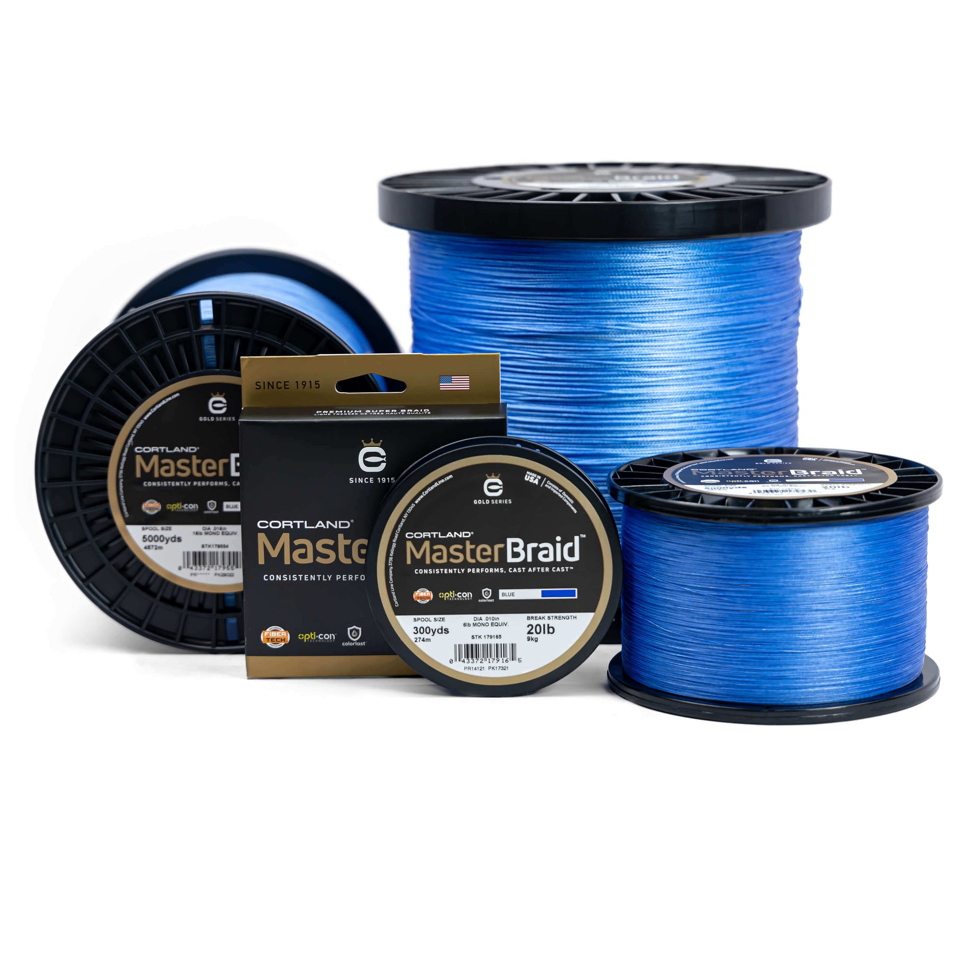 Diamond Fishing Products Generation 3 8X Solid Core Braided Line 300YDS Blue
